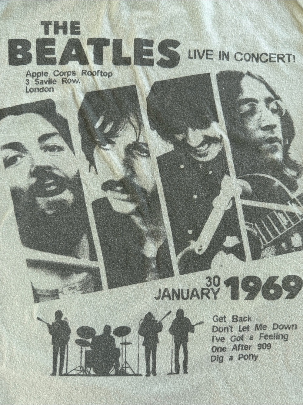 The Beatles Live In Concert Graphic Tee